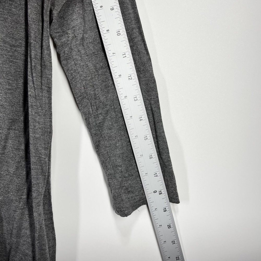 Nerium Womens Open Cardigan Size M Gray Bling Logo Sweater 3/4 Sleeve Jeff Olson - Picture 10 of 11